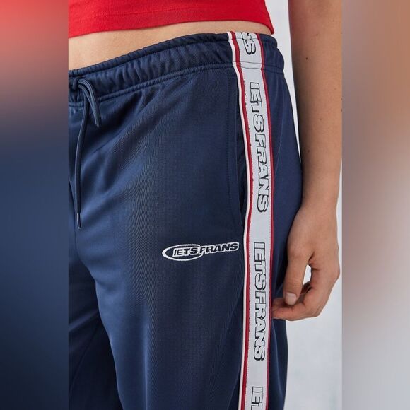 iets frans If Tricot Track Pants Trousers Navy Size medium New With Tags in Pack - Picture 4 of 7